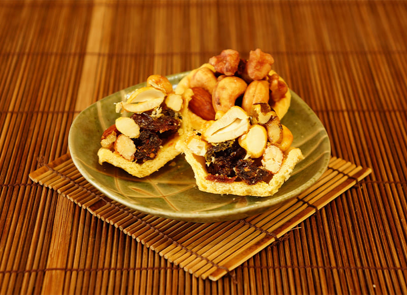 醬。綜合堅果塔