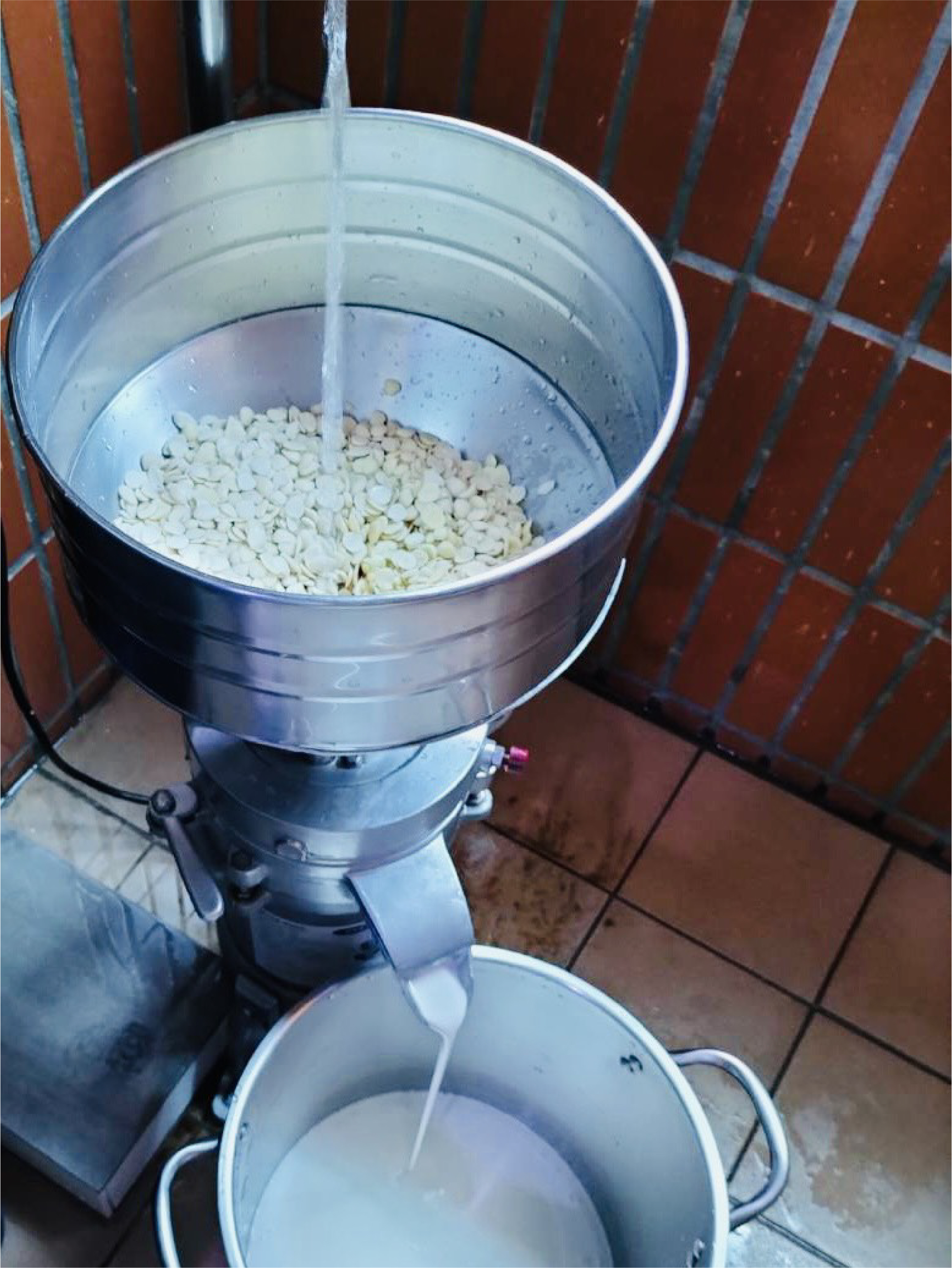 杏仁茶製作過程